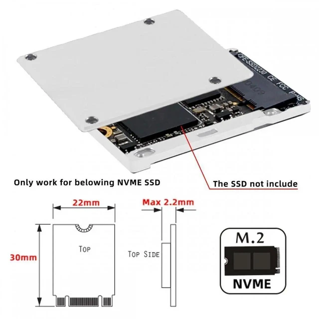 Alt view image 9 of 14 - CFexpress Type-B to NVME 2230 Memory Card Kit Case CFE CFB NGFF M-key Adapter Alloy Shell for Camera 8K RAW PCIe Expansion
