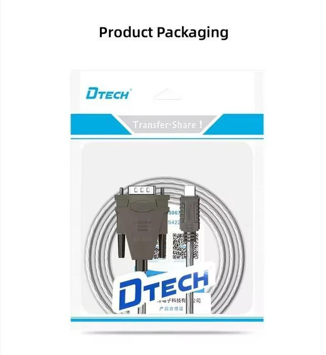 Alt view image 12 of 14 - DTECH IOT5066 USB-C to DB9 RS232 Serial Adapter Cable - 0.5-3M, 1Mbps, for Modern Laptops, Tablets & Industrial Devices