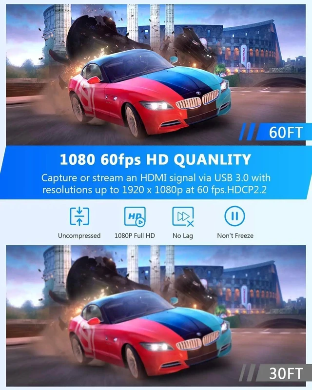Alt view image 11 of 13 - 4K HDMI Video Capture Card MS2130 True USB 3.0 Game Recording Box 1080p 60fps Live Streaming for PS4 Ps5 Switch Camera Laptop PC(Mode B)