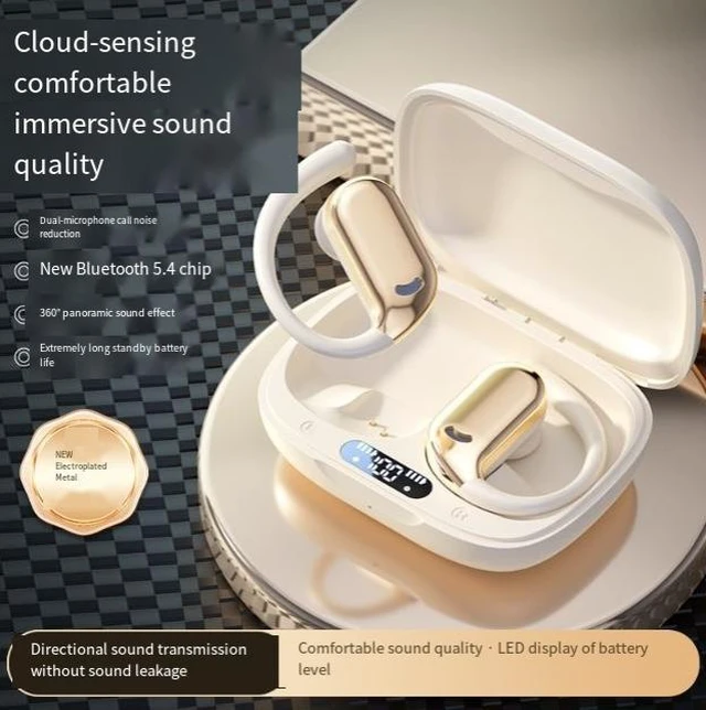 Alt view image 11 of 11 - M74 Bluetooth Headset Over-Ear Open-Ear Design, Ultra-Long Battery Life, Hi-Fi Sound, Noise Cancelling, Bluetooth 5.4, Sports Running