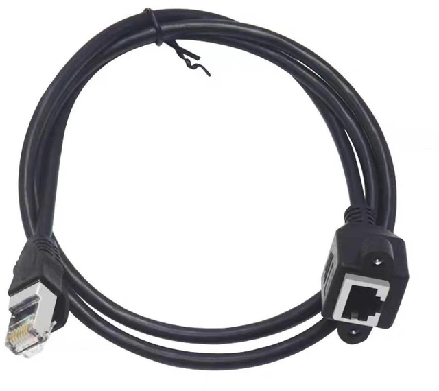 Alt view image 5 of 8 - cat6e network extension cable, Super Category 5 and 6 rj45 male and female tape ear screw hole wire, can fix cat5e network cable