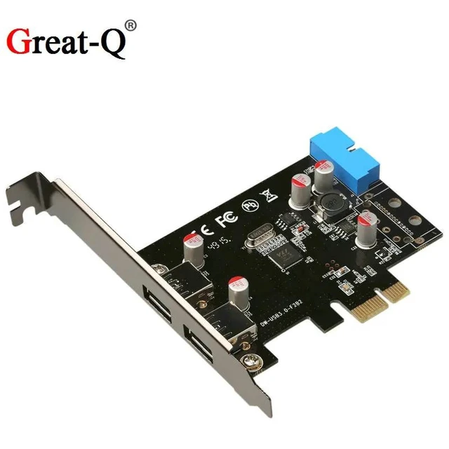 Alt view image 6 of 12 - Speed Dual USB 3.0 19pin To PCI-E PCI Express Card Motherboard 20P pcie Connector adapter