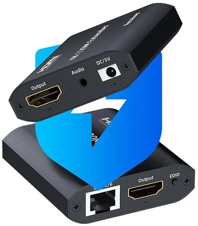 Alt view image 12 of 13 - 4K HDMI Extender 120M over CAT5e/6 RJ45 1080P 60M HDMI to Ethernet Rj45 Extender kit with Audio EDID for PS5 HDTV PC laptop TV(USB Cable)
(1080P 60M No Audio)