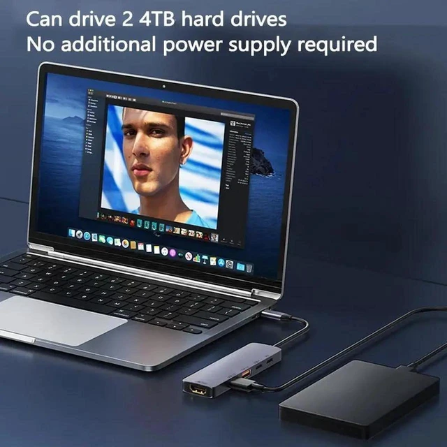 Alt view image 9 of 14 - USB C Docking Station, 5-in-1 OTG USB C 3.2 Hub Multiport Adapter Dongle with 2*USB A 3.2 Ports, USB 3.2 Gen 2, 4K@60Hz HDMI, 140W Power Delivery, Compatible with Laptop/Tablet/Smart Phone