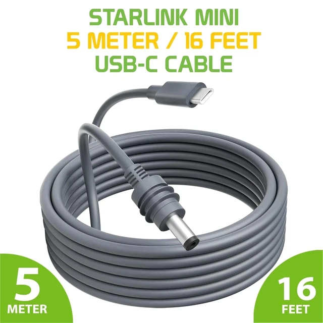 Alt view image 7 of 12 - 16ftMini USB-C to DC Power Cable Cord / 5-Meter / 16-Feet 100W Input USB Type C to DC Cable