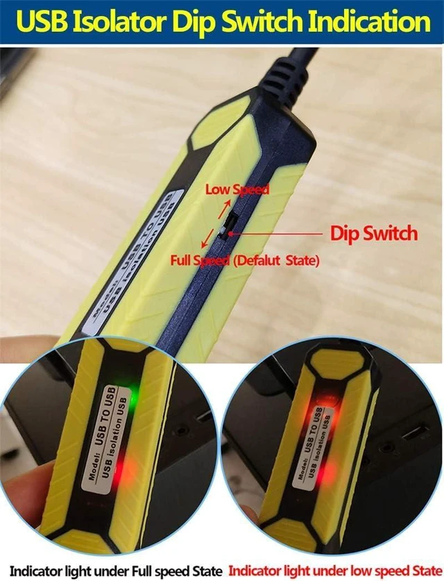 Alt view image 12 of 14 - AMSAMOTION USB Isolator ADUM4160 USB to USB ADUM3160 Full Speed Low Speed Industrial Module Support 12Mbps 1.5Mbps