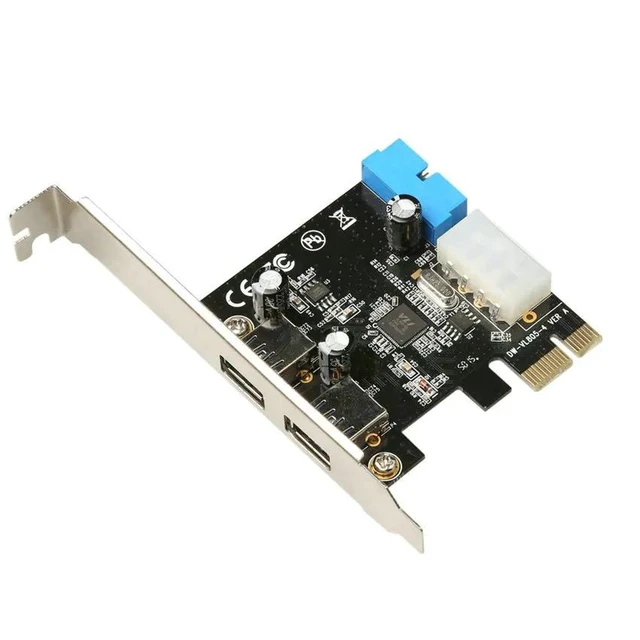 Alt view image 10 of 12 - Speed Dual USB 3.0 19pin To PCI-E PCI Express Card Motherboard 20P pcie Connector adapter