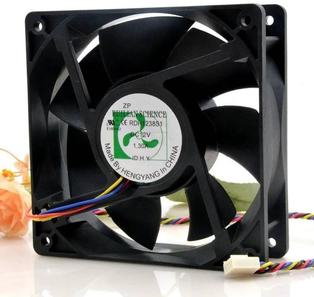 Alt view image 8 of 10 - Original RDH1238S1 12V 1.30A 120 * 38 Chassis Power Supply Large Airflow Fan