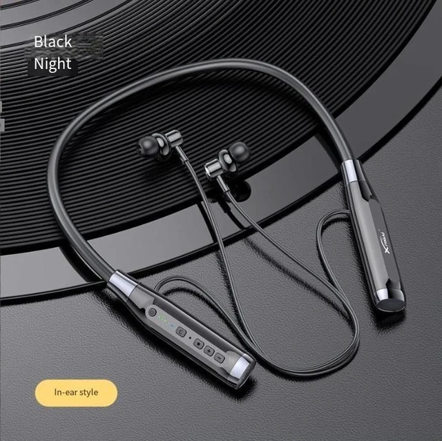 Alt view image 6 of 11 - W/ireless neck-mounted Bluetooth head p hones with large battery capacity, long, battery life, noiseeduction, wireless, suitable forsports, with card slot