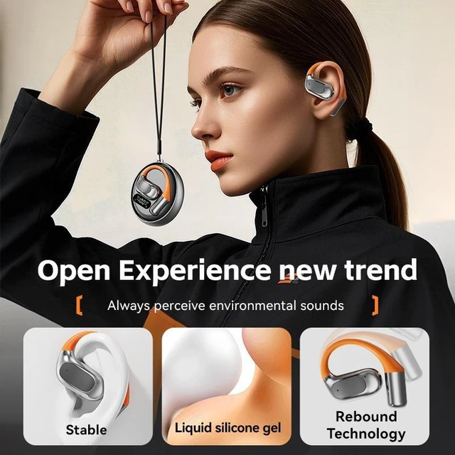 Alt view image 10 of 10 - M113 Rotatable Over-Ear Bestseller Bluetooth Headset OWS Open-Ear, Wireless, Bluetooth 5.4, Type-C, High Performance Battery