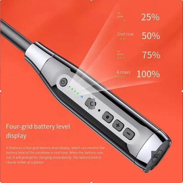 Alt view image 8 of 11 - W/ireless neck-mounted Bluetooth head p hones with large battery capacity, long, battery life, noiseeduction, wireless, suitable forsports, with card slot