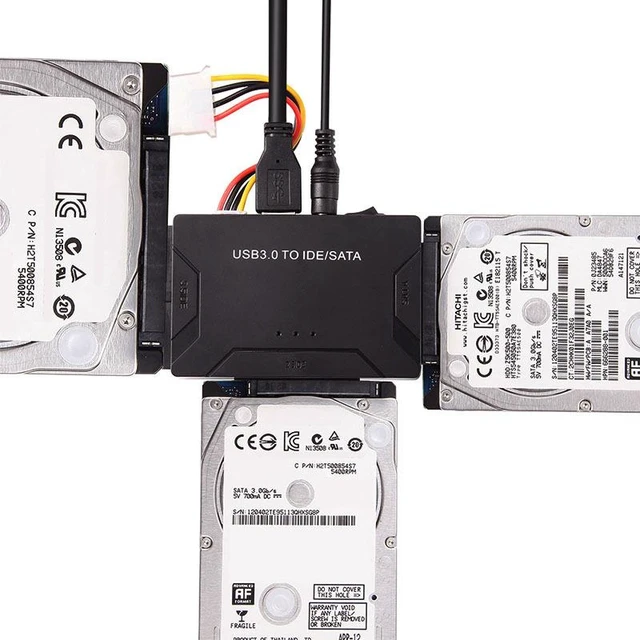 Alt view image 10 of 14 - USB 3.0 to SATA/IDE Easy Drive Cable Universal for 2.5/3.5 Inch SSD/HDD, External Converter