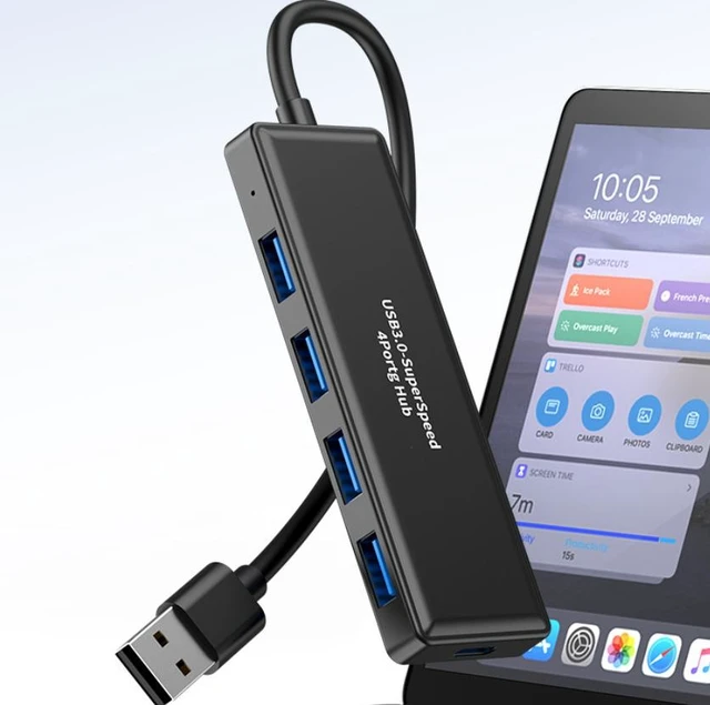 Alt view image 6 of 8 - USB 3.0 4-Port Hub USB Splitter for Laptop, PC, Desktop Multi-Port USB Adapter / Expansion Dock