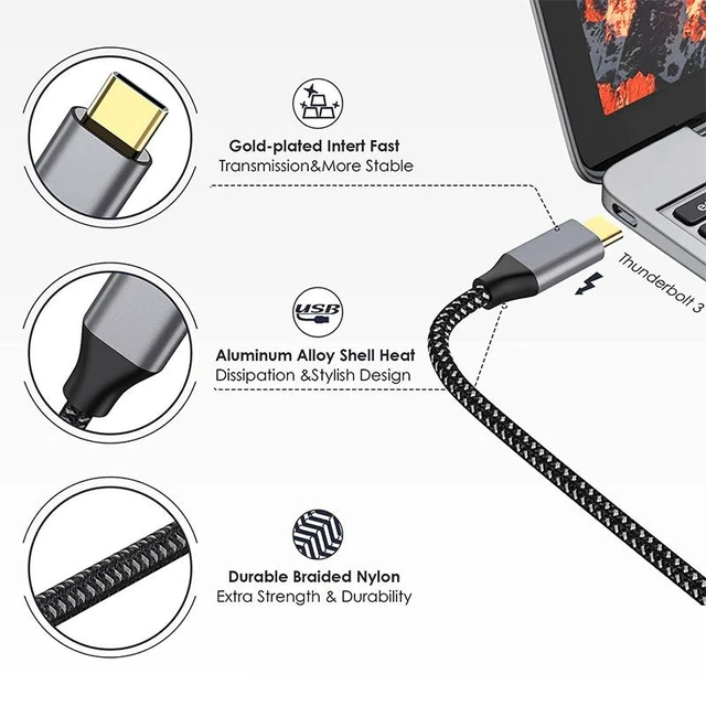Alt view image 9 of 10 - USB-C to HDMI Cable 4K@60Hz 1m Type-C to HDMI Adapter Cord for Laptop/Phone/Monitor/TV, High-Speed Video Converter for Screen Mirroring