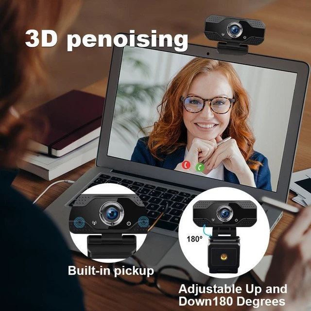 Alt view image 9 of 12 - X52 1080P USB Webcam Plug-and-Play, Built-in Microphone, for Desktop/Laptop, Online Teaching, Video Conference, Remote Work