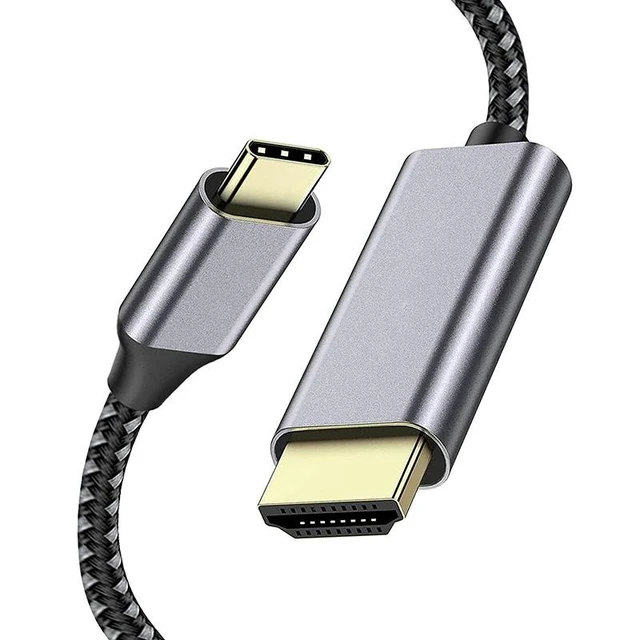 Alt view image 10 of 10 - USB-C to HDMI Cable 4K@60Hz 1m Type-C to HDMI Adapter Cord for Laptop/Phone/Monitor/TV, High-Speed Video Converter for Screen Mirroring