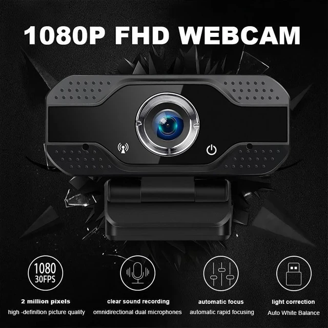 Alt view image 10 of 12 - X52 1080P USB Webcam Plug-and-Play, Built-in Microphone, for Desktop/Laptop, Online Teaching, Video Conference, Remote Work