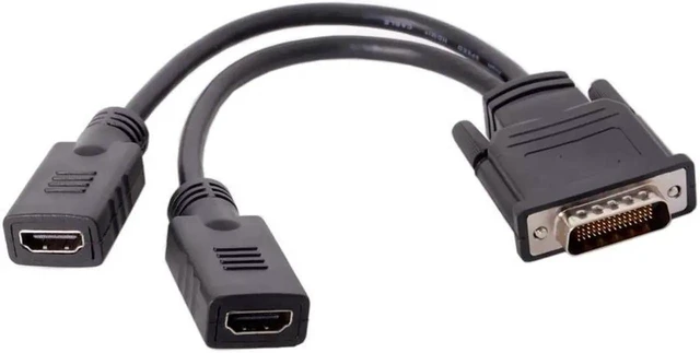Alt view image 9 of 14 - DMS 59 Pin to 2 HDMI Cable, DMS 59 Pin Male to HDMI Female Dual Monitor Extension Cable Adapter for LHF Graphics Card (DMS 59 pin Dual hdmi)
