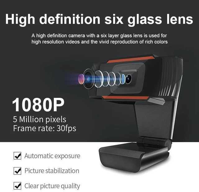 Alt view image 10 of 10 - 4K USB Webcam 120° Wide Angle, Built-in Mic, Plug-and-Play, for Desktop/Laptop, Online Teaching, Video Conference, Streaming