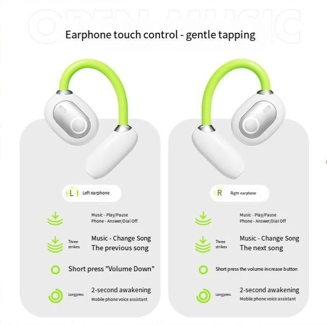 Alt view image 7 of 8 - M80 Portable Wireless Bluetooth Headset Over-Ear Open-Ear Design, High-Quality Sound, Low Latency, Long Battery Life, Bluetooth 5.4