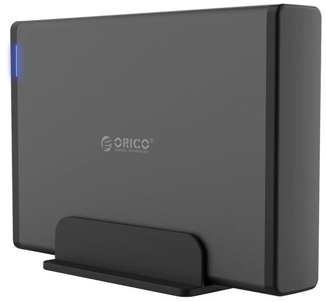 Alt view image 10 of 10 - 7688C3 Vertical Type-C 3.5inch SATA HDD Case External Hard Drive Enclosure