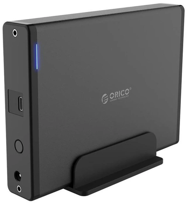 Alt view image 9 of 10 - 7688C3 Vertical Type-C 3.5inch SATA HDD Case External Hard Drive Enclosure