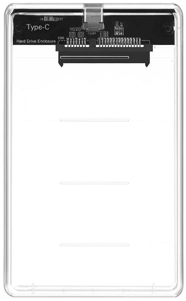 Alt view image 6 of 11 - 2.5inch Transparent Type-C to SATA External HDD SDD Hard Drive Enclosure Hard Disk Case Box