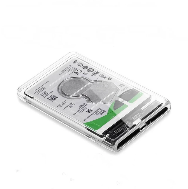 Alt view image 8 of 11 - 2.5inch Transparent Type-C to SATA External HDD SDD Hard Drive Enclosure Hard Disk Case Box