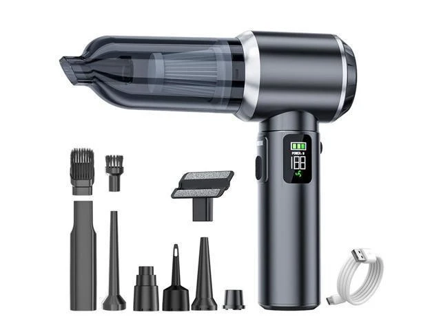 Alt view image 8 of 14 - ST-6704 ST-6703 Cordless Vacuum Cleaner, Brushless Motor, LED Battery Display, Handheld Blower & Suction, Portable for Car & Home Dust Removal ST-6703BPlus - Gun Gray 11.1V-17000pa
