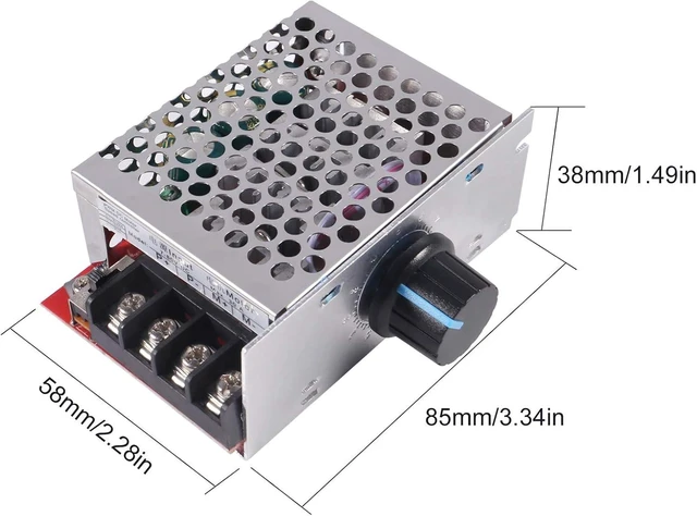 Alt view image 10 of 14 - 2 Pack 7-70V 30A PWM DC Motor Speed Controller with 30Amp Fuse and Adjustable Speed Control Knob