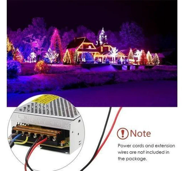 Alt view image 14 of 14 - 5V 20A 100W Switching Power Supply 110V / 220V AC to DC 5V 20amp Universal Power Transformer Driver Converter Adaptor for WS2812B WS2813 LED Strip Pixel Lights CCTV Camera Security System