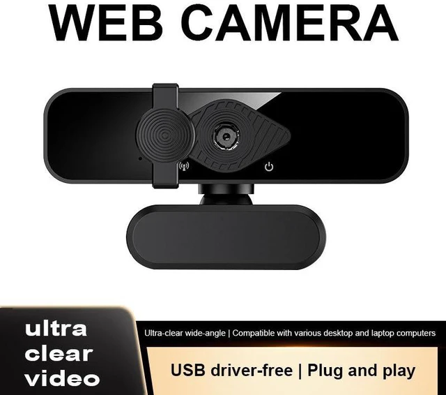 Alt view image 7 of 10 - 4K USB Webcam Plug-and-Play, Built-in Microphone, Ultra HD, for Remote Work, Online Teaching, Video Conference, Streaming