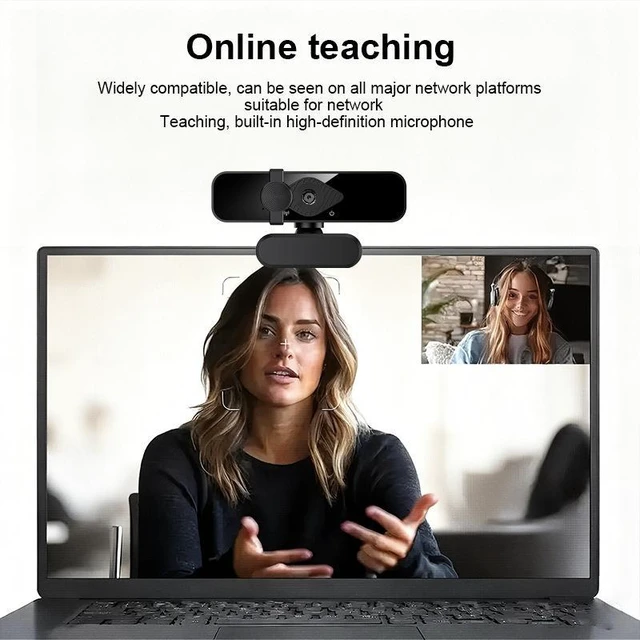 Alt view image 10 of 10 - 4K USB Webcam Plug-and-Play, Built-in Microphone, Ultra HD, for Remote Work, Online Teaching, Video Conference, Streaming
