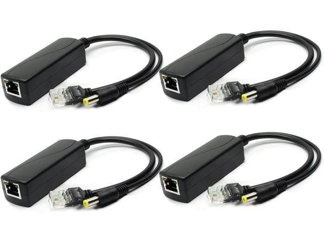 Alt view image 7 of 12 - ANVISION 4-Pack Active 48V to 12V PoE Splitter Adapter, IEEE 802.3af Compliant, 10/100Mbps, for IP Camera AP Voip Phone and More