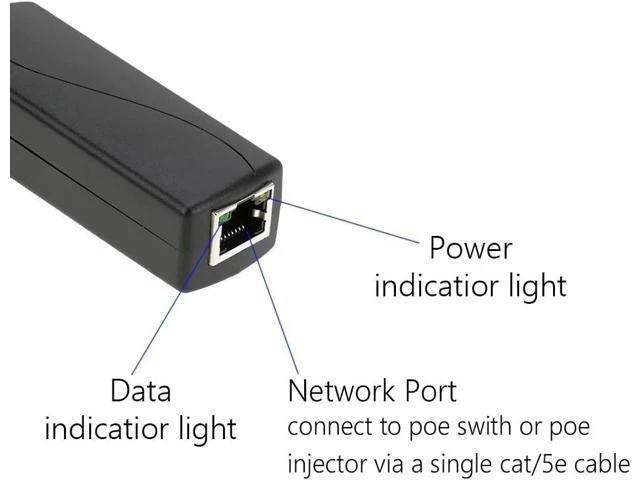 Alt view image 10 of 12 - ANVISION 4-Pack Active 48V to 12V PoE Splitter Adapter, IEEE 802.3af Compliant, 10/100Mbps, for IP Camera AP Voip Phone and More