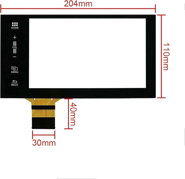Alt view image 10 of 12 - New Touch Screen Glass Digitizer Replacement for Honda Accord 2016-2017 GPS Navigation 7" Radio
