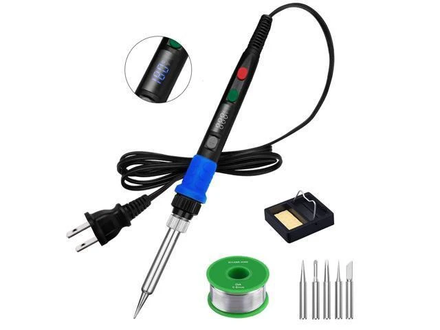 Alt view image 8 of 14 - Soldering Iron Kit, 90W LED Digital Solder Iron Kit with Ceramic Heater, 110V Welding Tools with Smart Temperature Control, Auto Sleep, Temp Calibration, C/F, Accurate 176-896