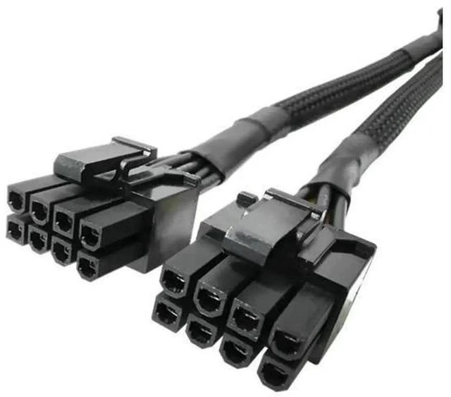 Alt view image 10 of 13 - Pure Copper 8-Pin to Dual 8-Pin GPU Power Splitter Cable, Female to Male Graphics Card Power Extension Adapter Cord