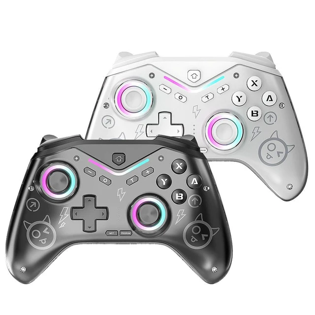 Alt view image 8 of 12 - CM619 Magnetic Faceplate Controller Hall Joystick, 1000Hz Polling, 3-in-1, RGB, 600mAh, for Switch/PC/Android/iOS