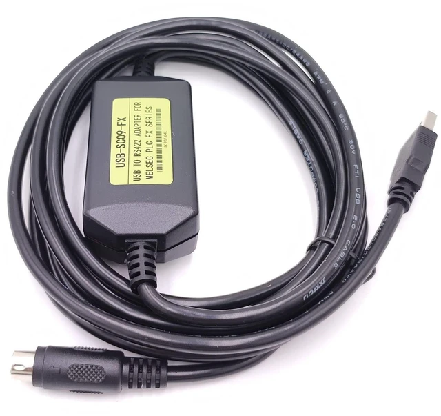 Alt view image 12 of 12 - USB-SC09-FX USB Programming Cable for Mitsubishi MELSEC USB to RS422 Adapter, for Mitsubishi PLC FX3U and FX Series FX2N/FX1N/1S/FX3U/3GA