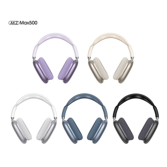 Alt view image 10 of 14 - AKZ MAX500 Wireless Bluetooth Headphones RGB Digital Display, Mic, TF Card Slot black