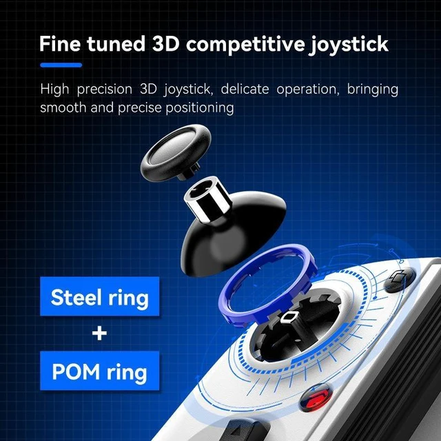 Alt view image 10 of 10 - D11/D11S Telescopic Game Streaming Controller Hall Triggers, Macro Back Buttons, HD Vibration, 400mAh, for Switch/Android/iOS/PC