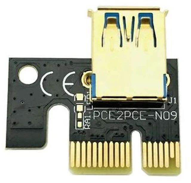Alt view image 12 of 13 - PCI-E pcie Riser 009 Express 1X 4x 8x 16x Extender PCI E USB Riser 009S GPU Dual 6Pin Adapter Card SATA 15pin for BTC Miner