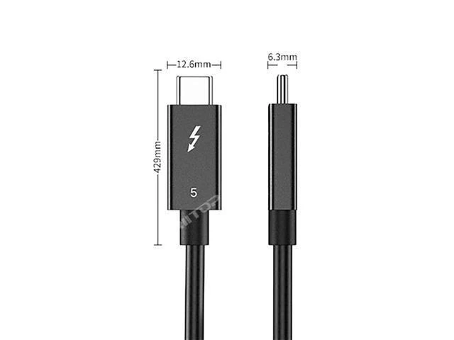 Alt view image 13 of 14 - 80Gbps Thunderbolt 5 Cable up to 240W Charging 3.3ft, 16K 8K Resolution Support, Compatible with Thunderbolt 4, USB4, Thunderbolt 3 and USB-C