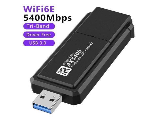 Alt view image 6 of 10 - USB3.0 Triple Band 5400Mbps Esports Wireless Network Card Drive Free Desktop Computer WiFi6E Wireless Network Card Receiver Windows 10/11 Only eokCXOY