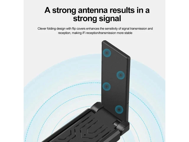 Alt view image 8 of 10 - USB3.0 Triple Band 5400Mbps Esports Wireless Network Card Drive Free Desktop Computer WiFi6E Wireless Network Card Receiver Windows 10/11 Only eokCXOY