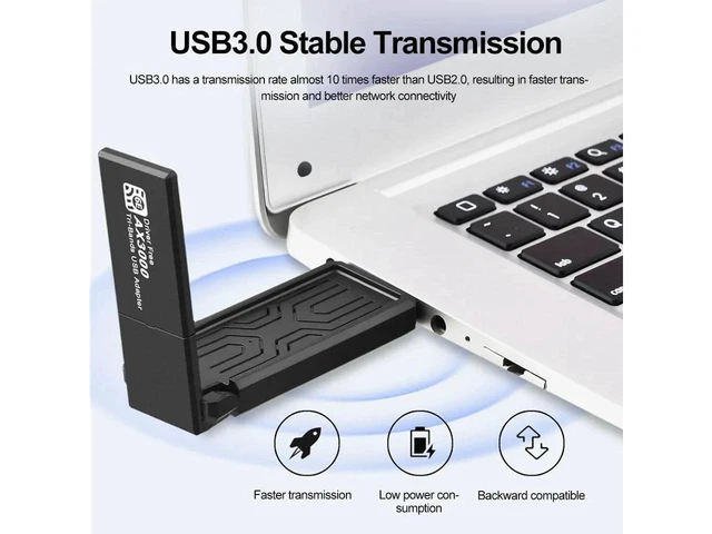 Alt view image 7 of 10 - USB3.0 Triple Band 5400Mbps Esports Wireless Network Card Drive Free Desktop Computer WiFi6E Wireless Network Card Receiver Windows 10/11 Only eokCXOY