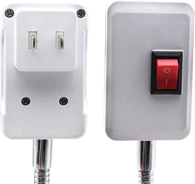 Alt view image 12 of 14 - E27/E26 Socket Adapter with On/Off Switch Light Lamp Bulb 360 Degrees Flexible Aluminum Wire Gooseneck US Plug for Night Light Grow Lights Desk Lamp Bulb (White)