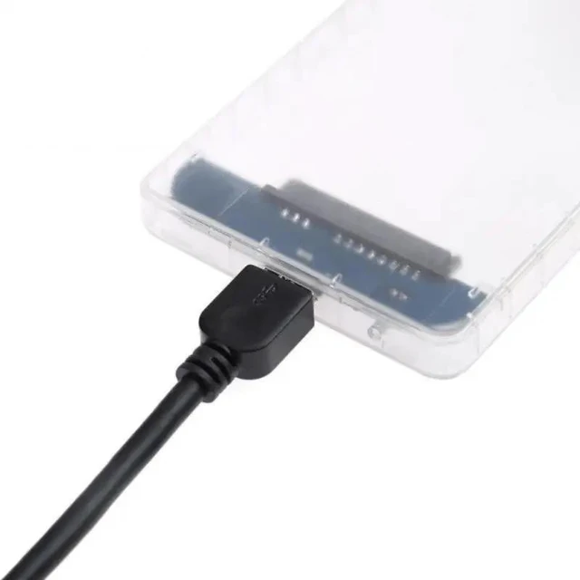 Alt view image 7 of 10 - 2.5 Inch HDD Enclosure Serial Port SATA SSD HDD Hard Drive Case USB3.0 Support Transparent Mobile External HDD Case
