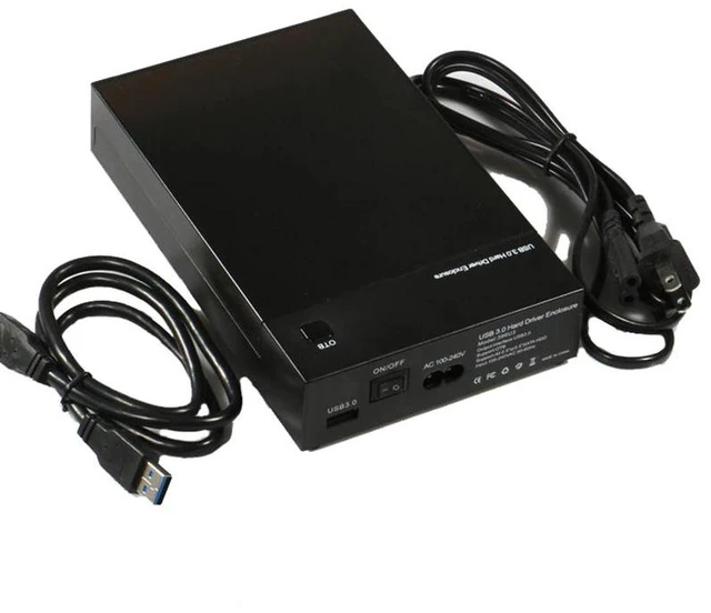 Alt view image 6 of 10 - Free 3.5 Inch USB 3.0 to SATA III External Hard Drive Enclosure Case Support Both 2.5" & 3.5" SATA HDD SSD Built-in Adapter